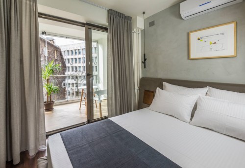 Apartmani Beograd | Apartman A36 | Apartmani Beograd stan na dan - Pogled na terasu iz spavaće sobe
