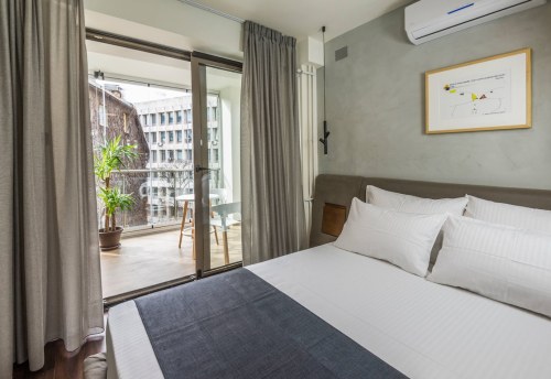 Apartmani Beograd | Luksuzni apartmani u Beogradu | Apartman A34 - Pogled na terasu iz spavaće sobe