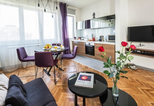 Apartmani Beograd | Apartman A37 | Sa parkingom - Dnevni boravak, trpezarija i kuhinja