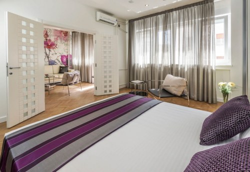 Apartmani Beograd | Luksuzni apartmani Beograd | Apartman A14 - Spavaća soba sa pogledom na dnevni boravak