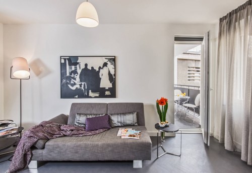 Beograd jednosobni apartmani na dan apartman A10 - dnevni prostor sa terasom