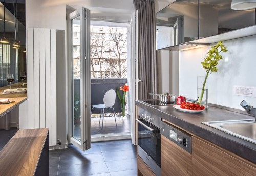 Beograd jednosobni apartmani na dan apartman A10- kuhinja sa terasom