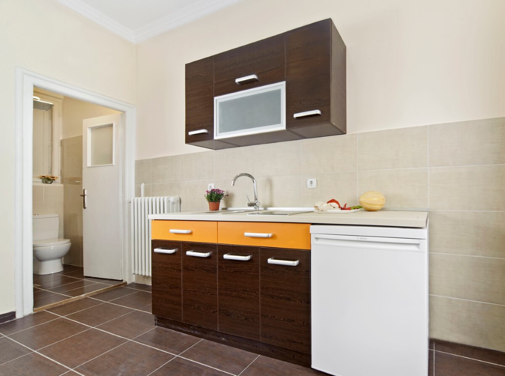 Apartmani Beograd | Apartman A20 | Strogi centar Knez Mihailova - Pogled na kuhinju i kupatilo