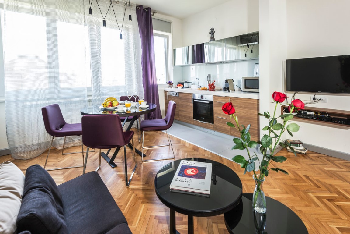 Apartmani Beograd | Beograd Apartmani | Apartman A11 - Dnevni boravak, trpezarija i kuhinja